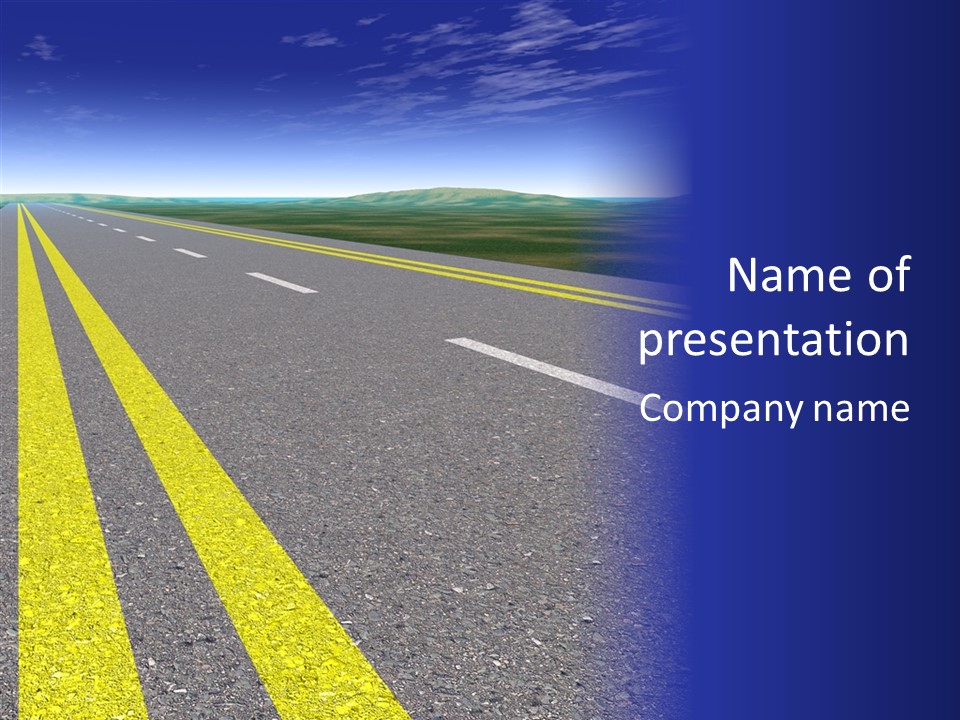 Lane Long Driving PowerPoint Template