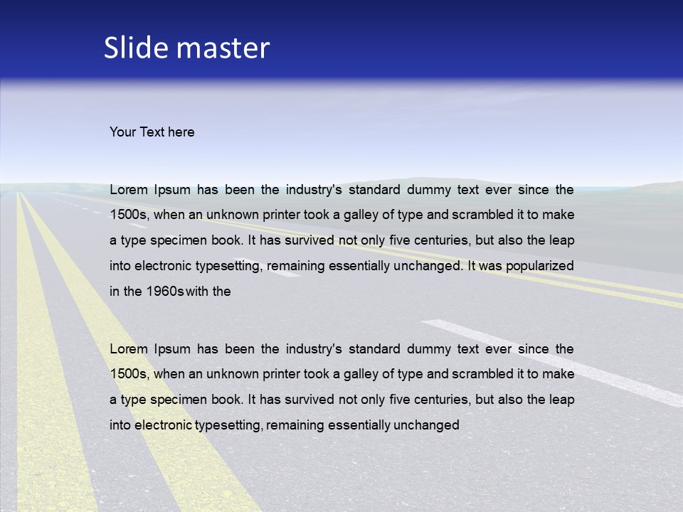 Lane Long Driving PowerPoint Template