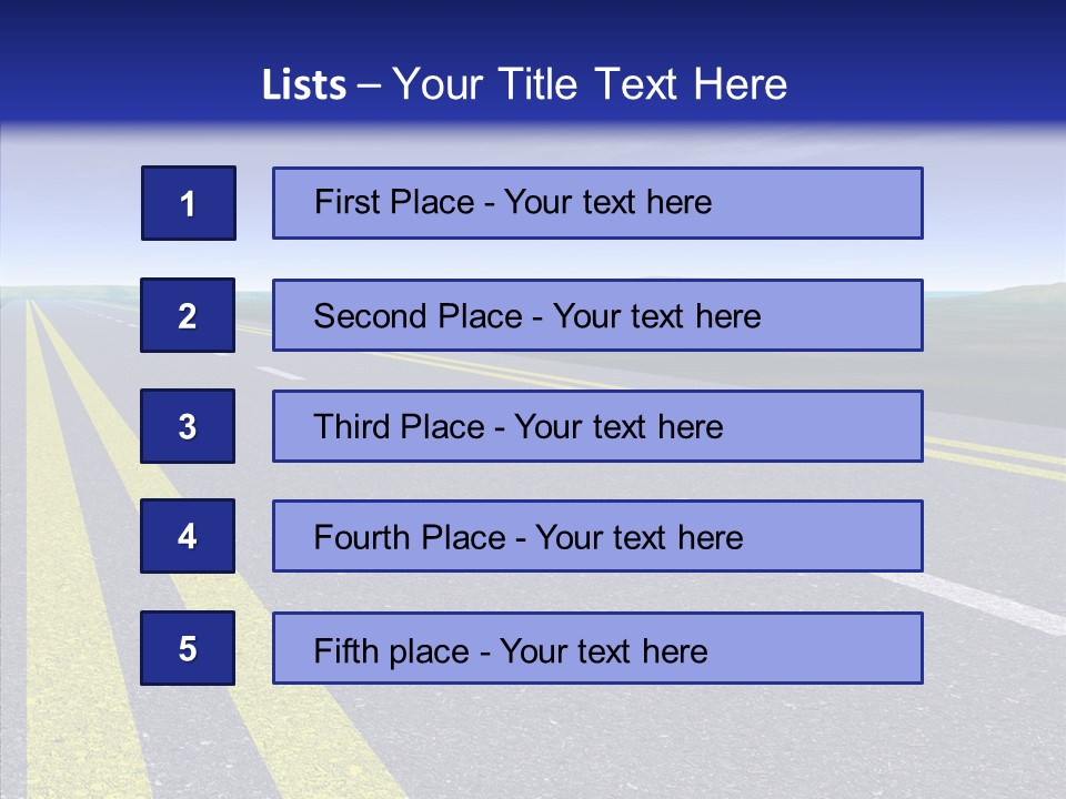 Lane Long Driving PowerPoint Template