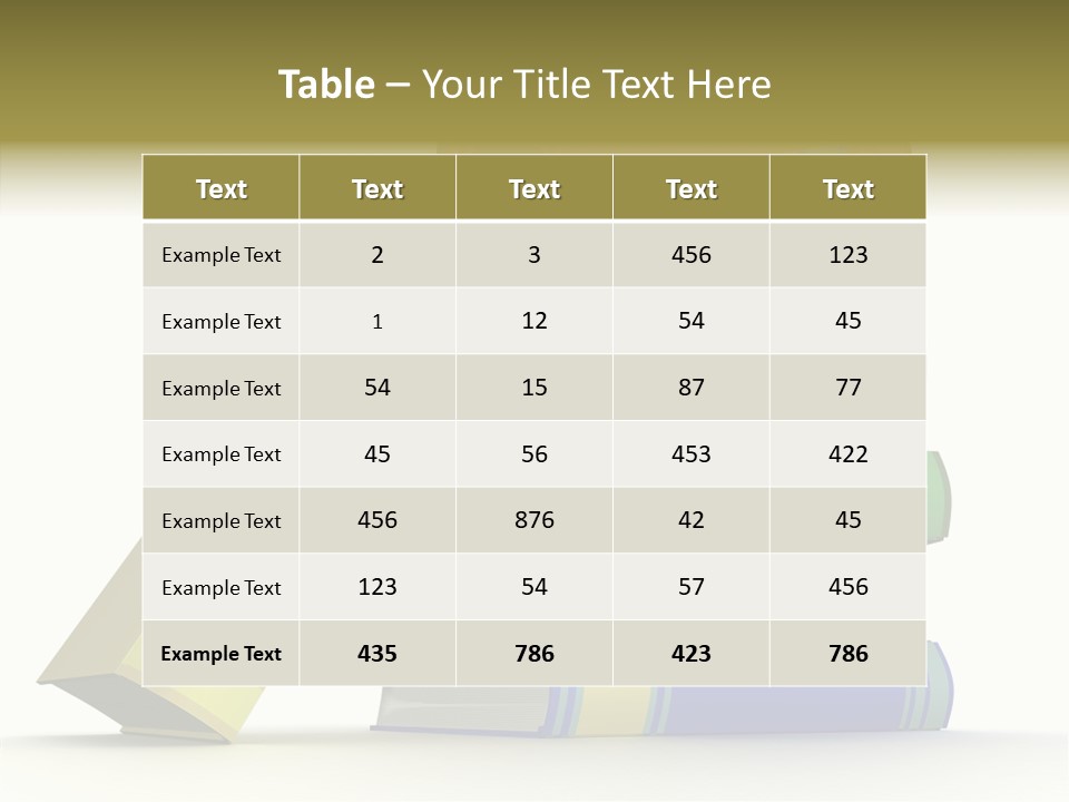 College Isolated Data PowerPoint Template