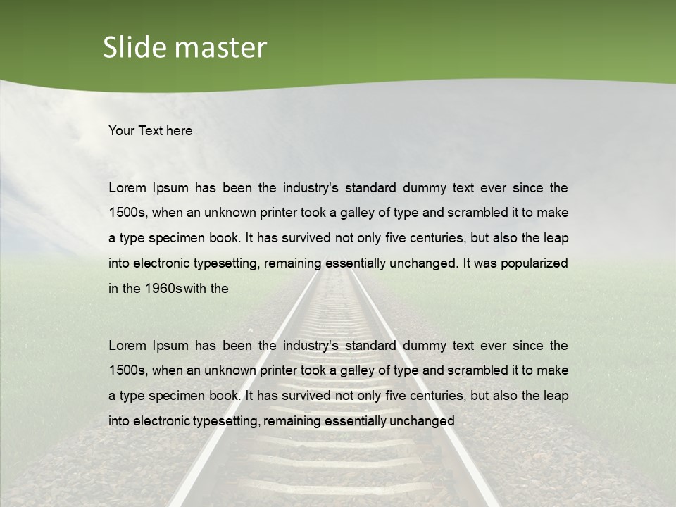 Path Sunset Transport PowerPoint Template