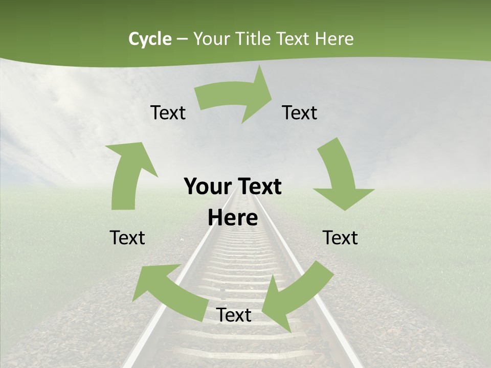 Path Sunset Transport PowerPoint Template