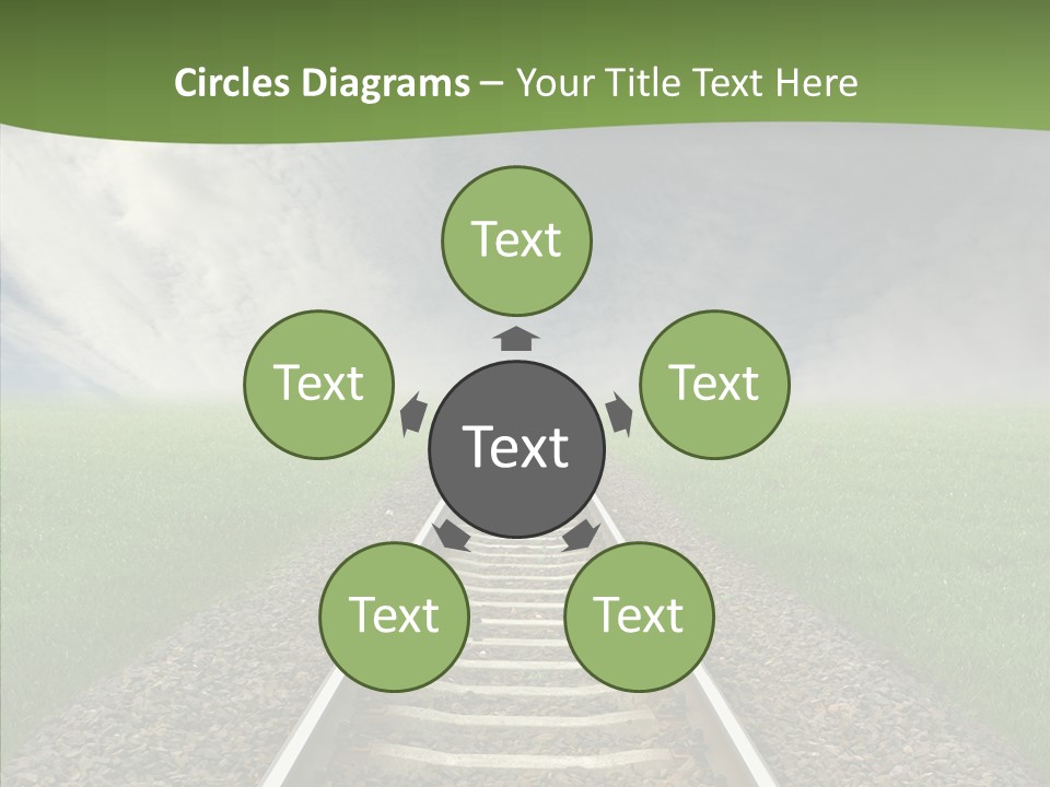 Path Sunset Transport PowerPoint Template