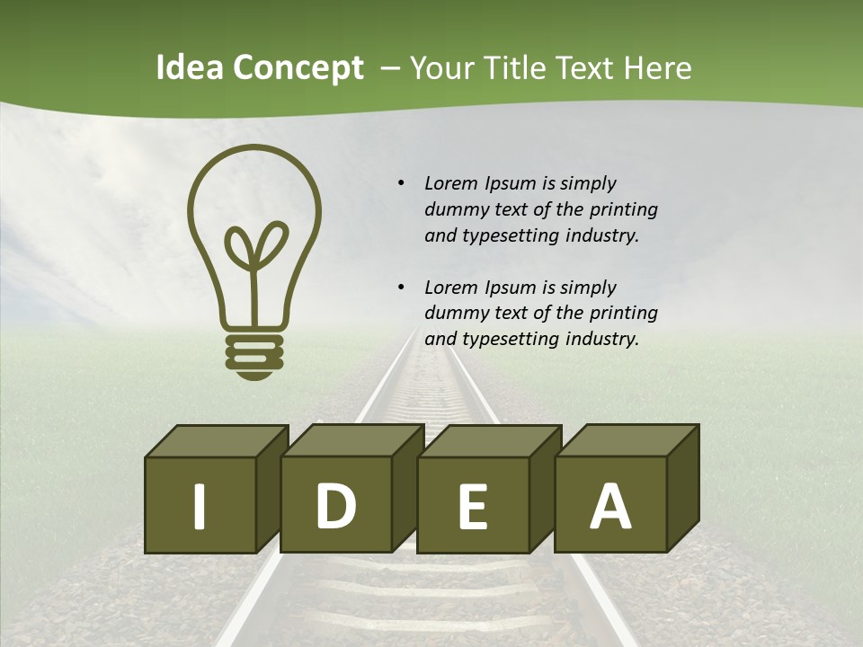 Path Sunset Transport PowerPoint Template