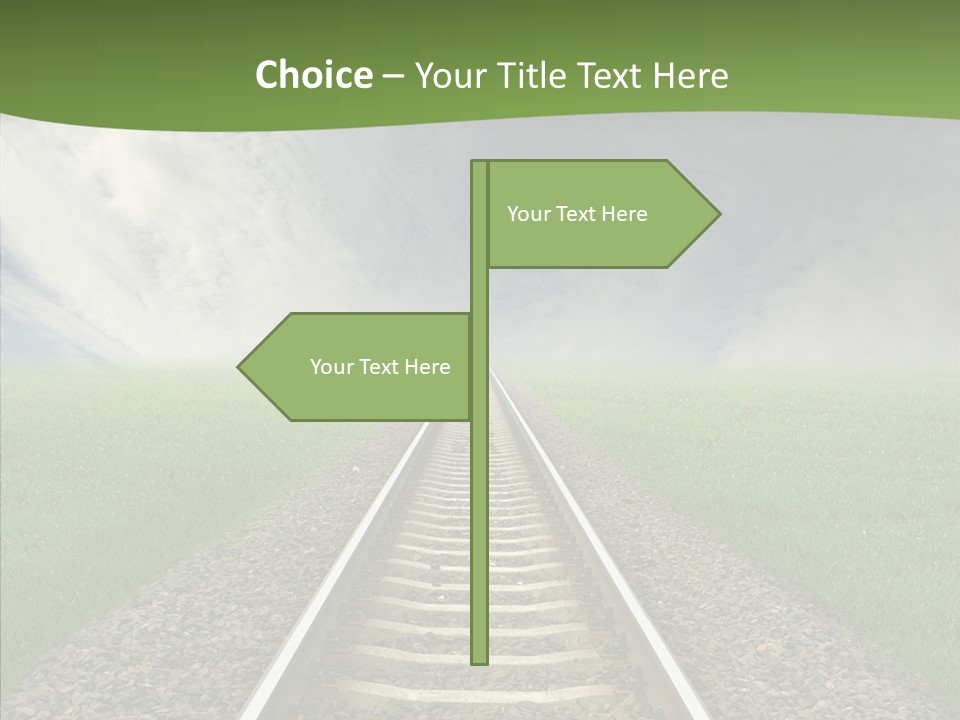 Path Sunset Transport PowerPoint Template