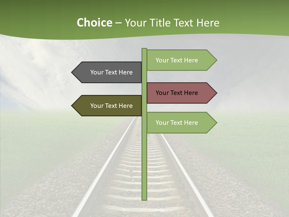 Path Sunset Transport PowerPoint Template
