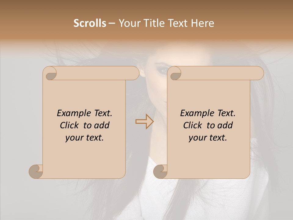Skincare Model Smile PowerPoint Template