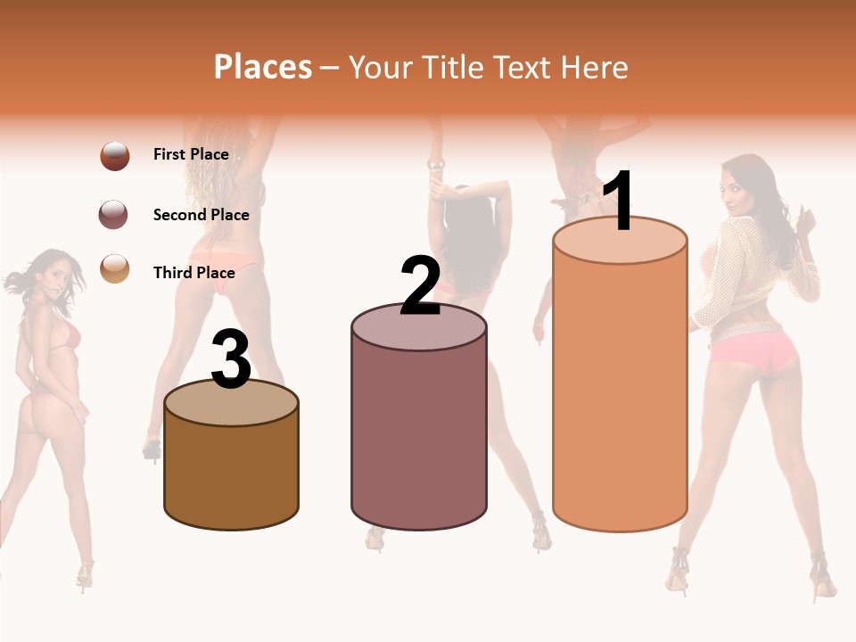 Isolated Ass Bikini PowerPoint Template