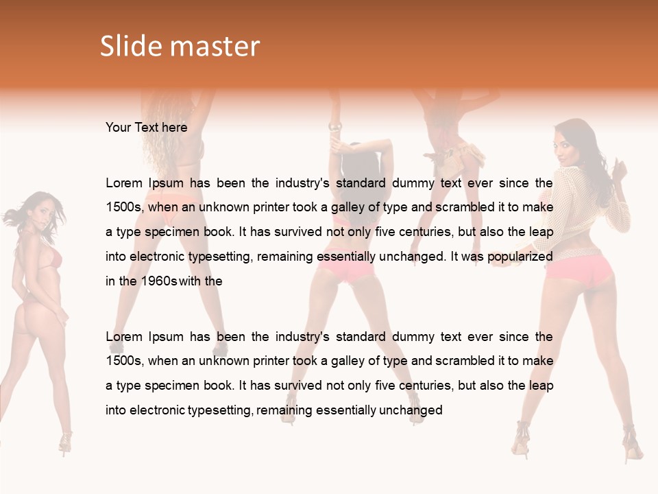 Isolated Ass Bikini PowerPoint Template