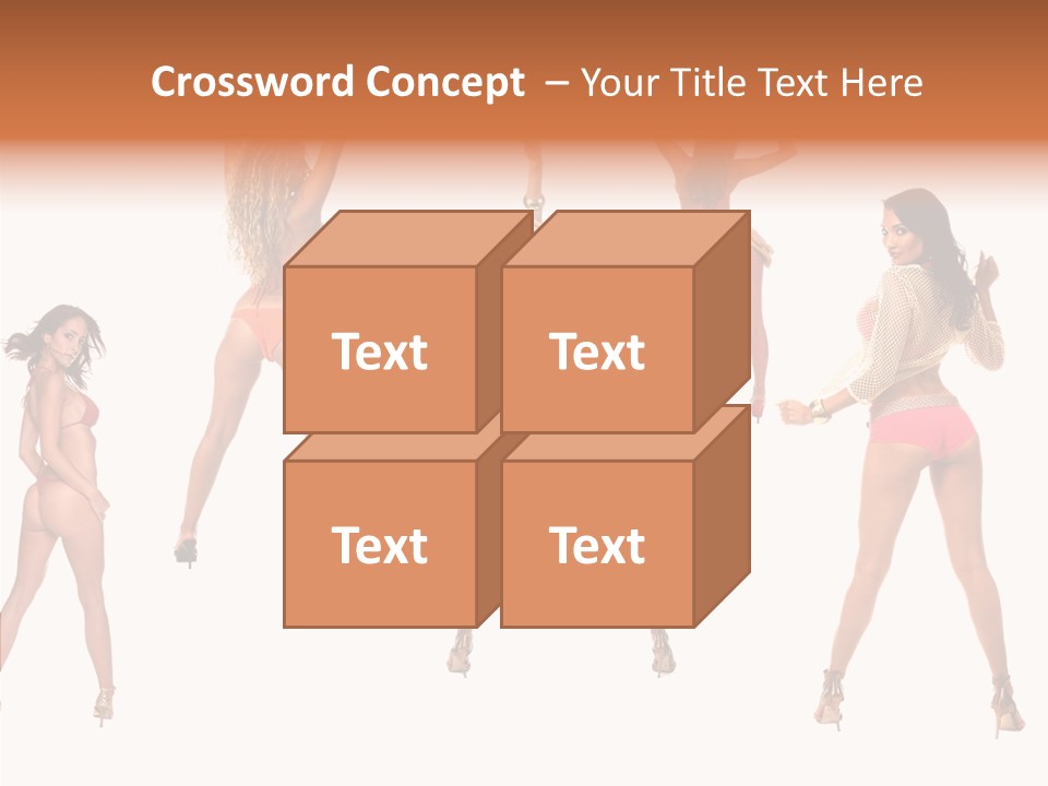 Isolated Ass Bikini PowerPoint Template