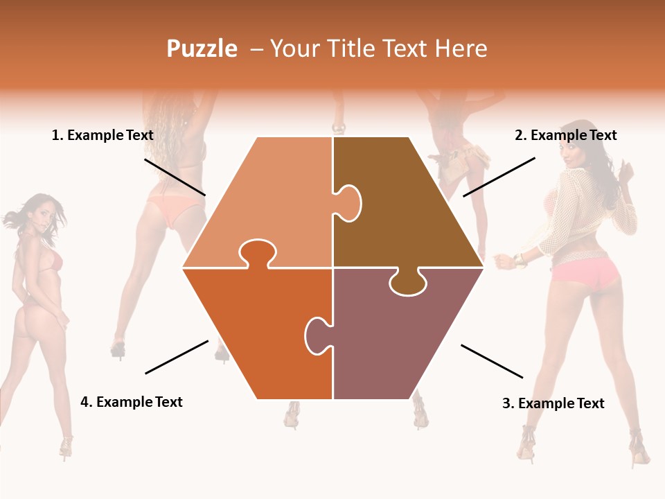 Isolated Ass Bikini PowerPoint Template