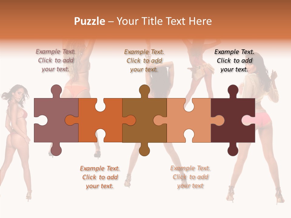 Isolated Ass Bikini PowerPoint Template