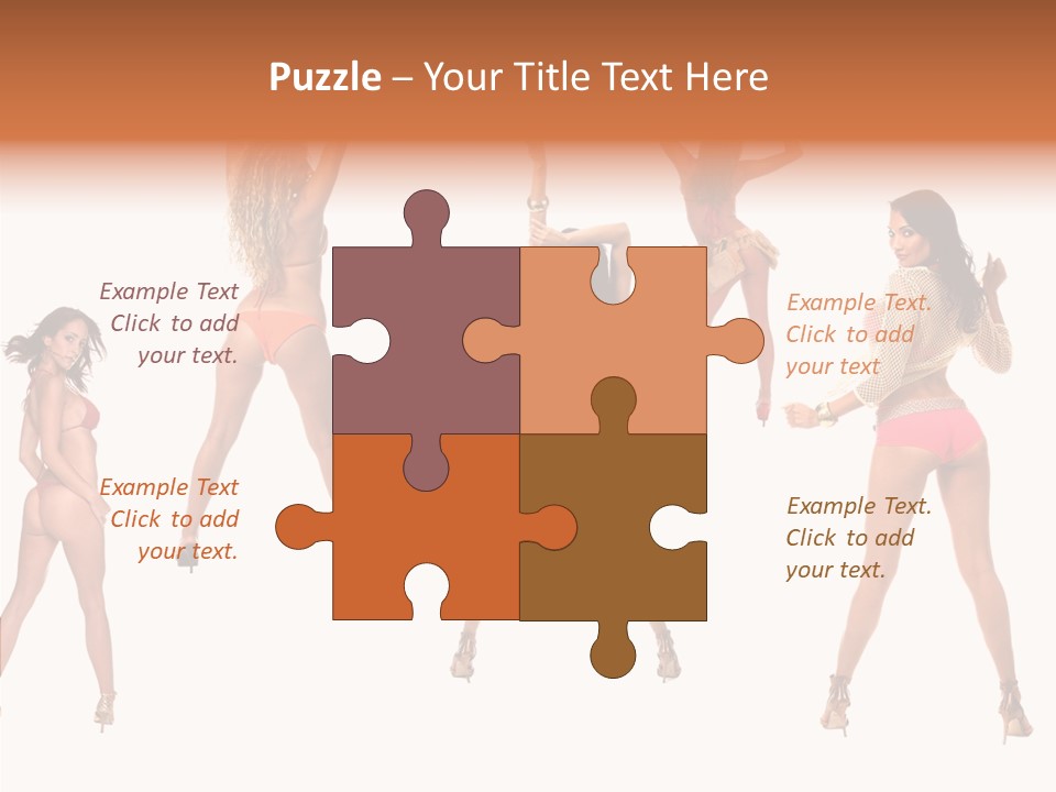 Isolated Ass Bikini PowerPoint Template