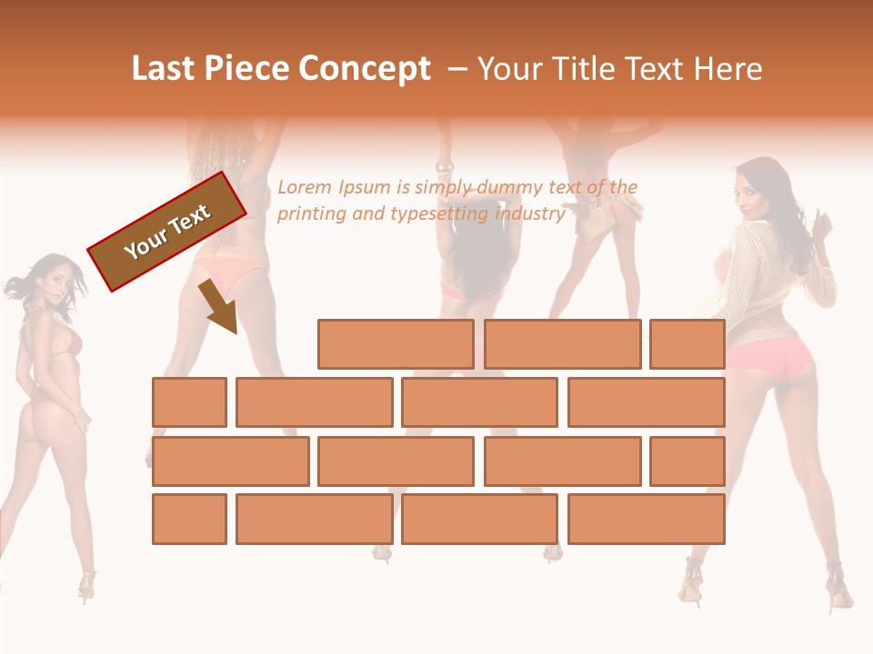 Isolated Ass Bikini PowerPoint Template