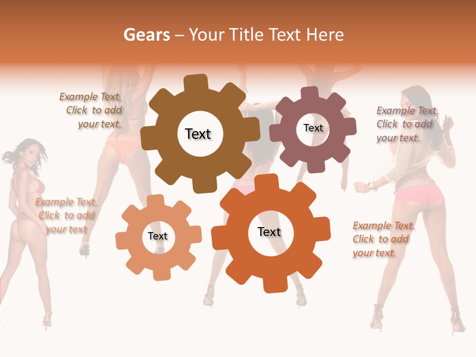 Isolated Ass Bikini PowerPoint Template