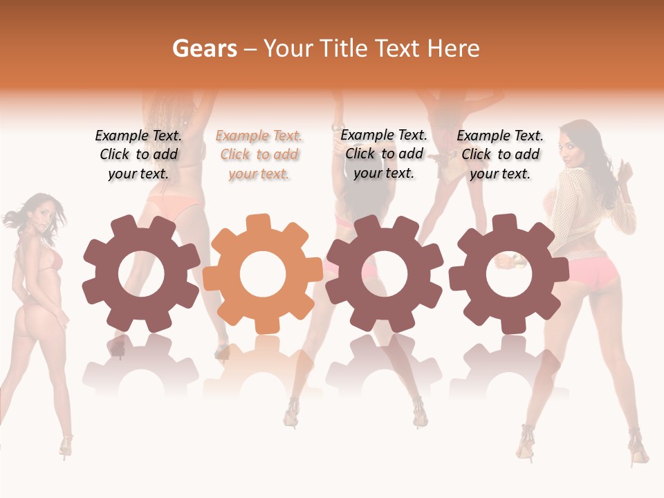 Isolated Ass Bikini PowerPoint Template