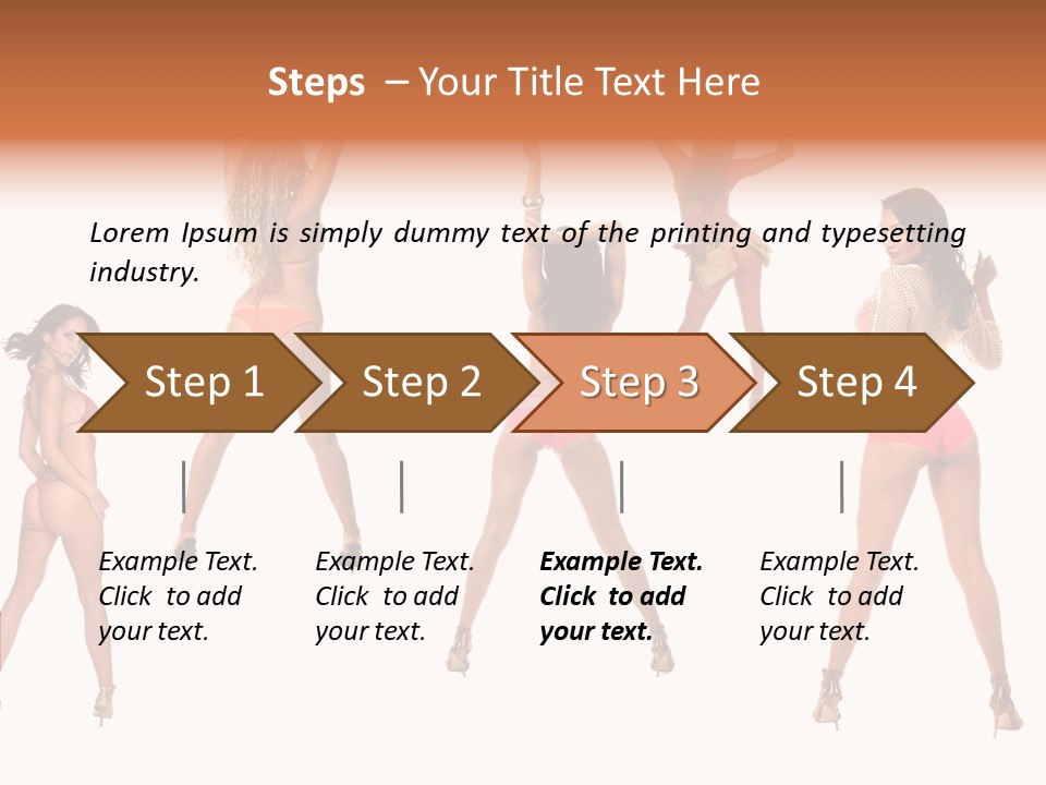Isolated Ass Bikini PowerPoint Template
