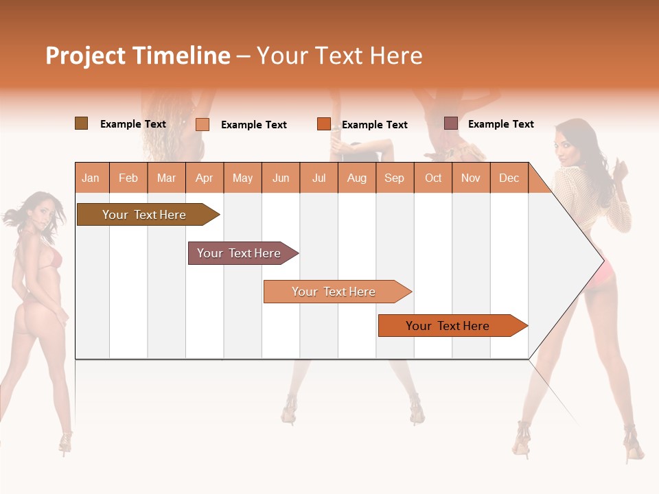 Isolated Ass Bikini PowerPoint Template