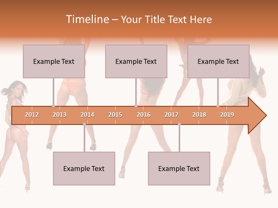 Isolated Ass Bikini PowerPoint Template