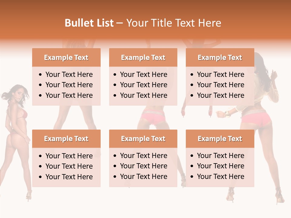 Isolated Ass Bikini PowerPoint Template