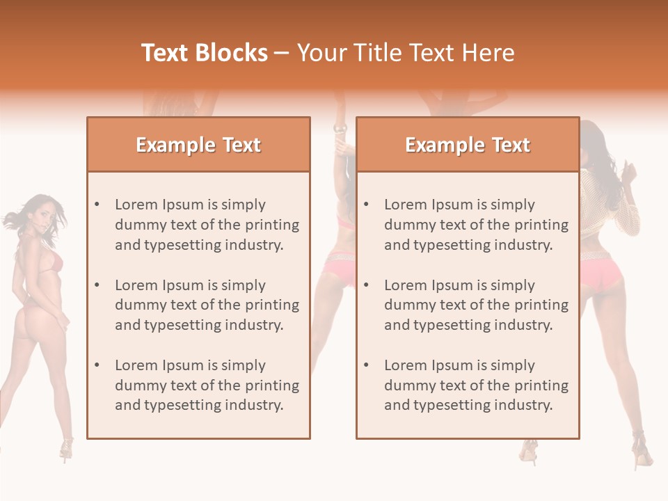 Isolated Ass Bikini PowerPoint Template