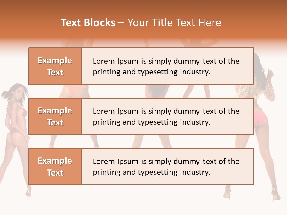 Isolated Ass Bikini PowerPoint Template