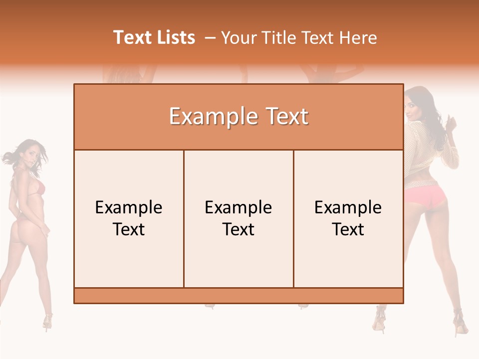 Isolated Ass Bikini PowerPoint Template