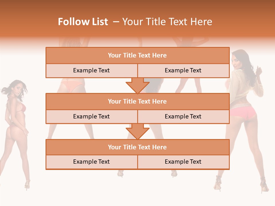 Isolated Ass Bikini PowerPoint Template