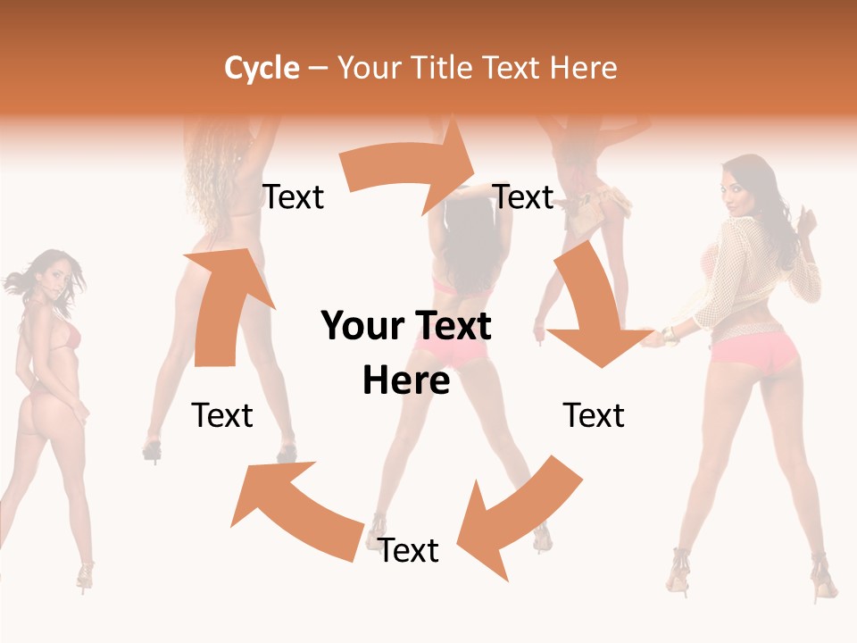 Isolated Ass Bikini PowerPoint Template