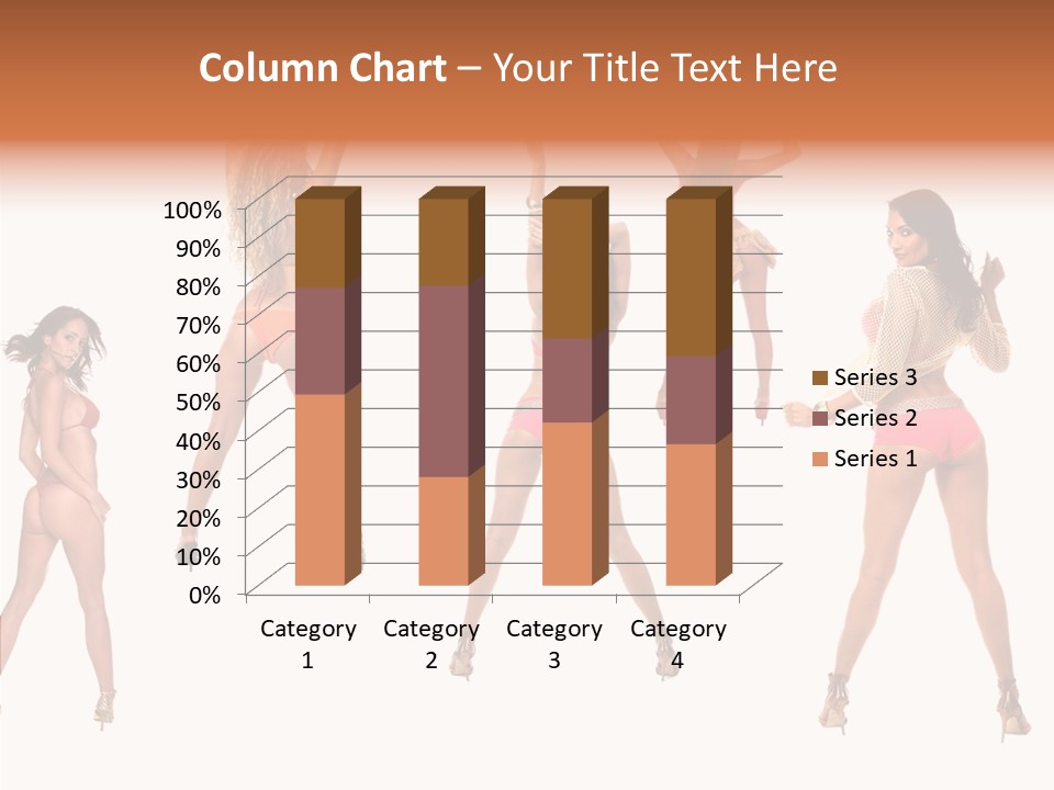 Isolated Ass Bikini PowerPoint Template