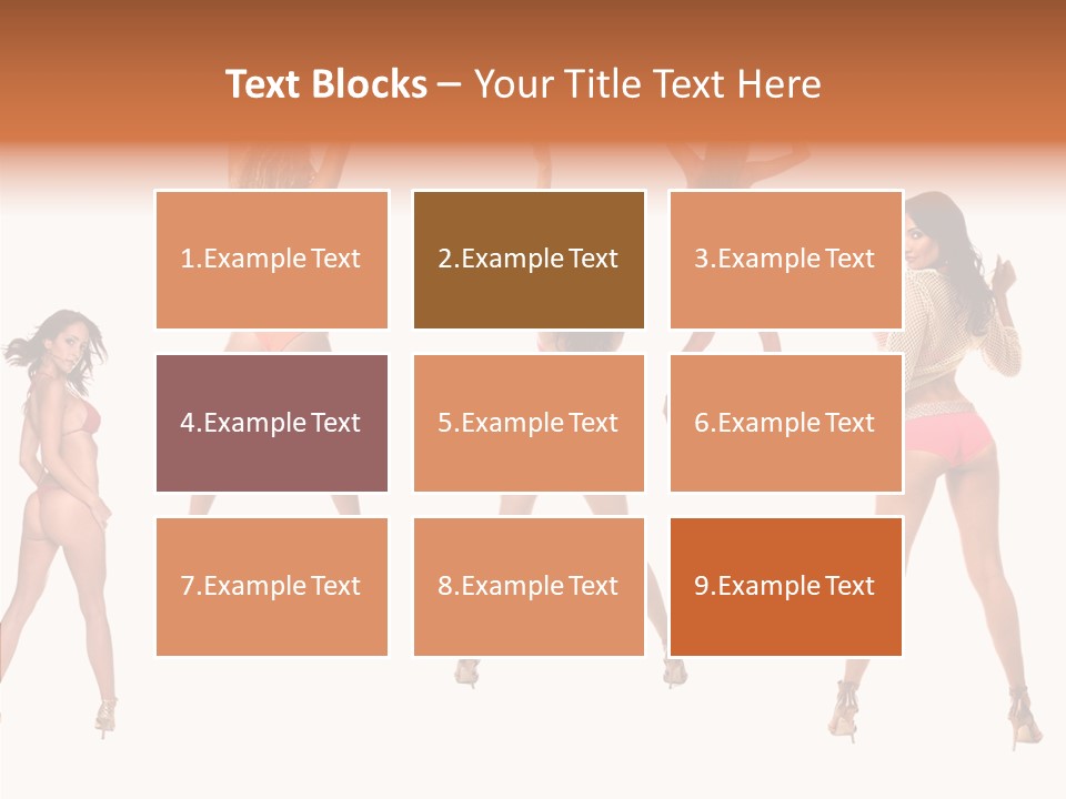 Isolated Ass Bikini PowerPoint Template