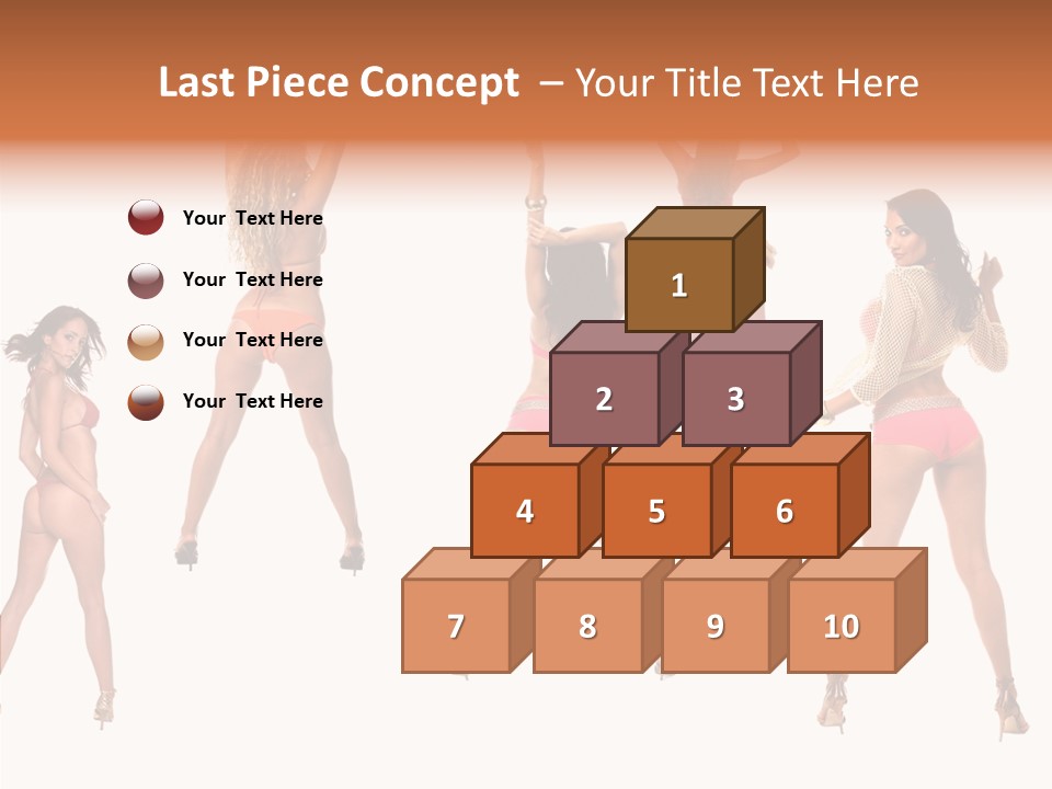 Isolated Ass Bikini PowerPoint Template