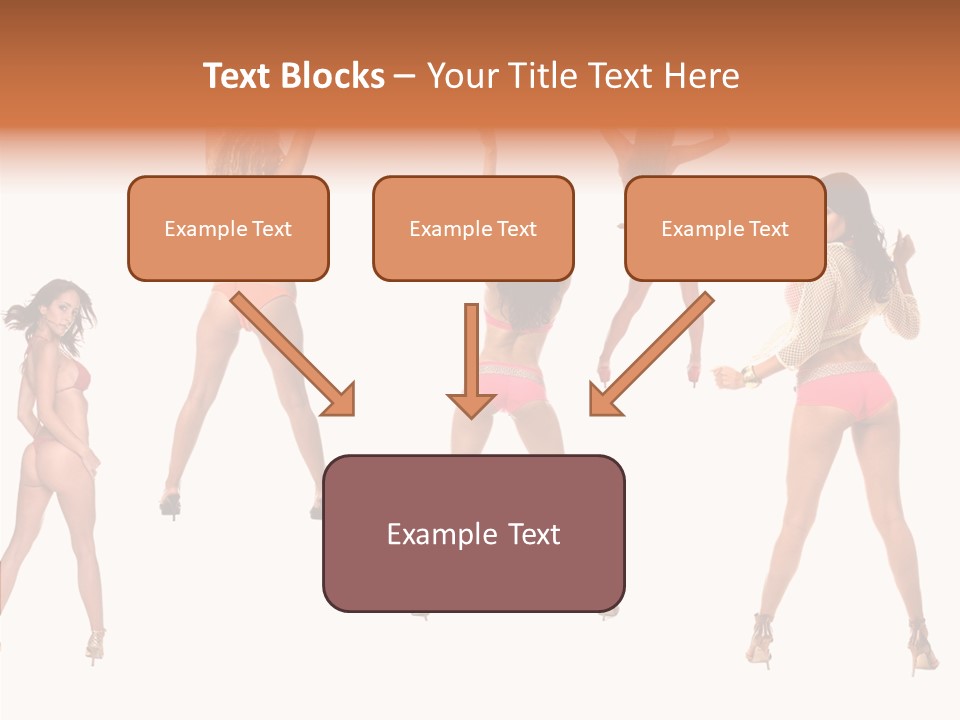 Isolated Ass Bikini PowerPoint Template