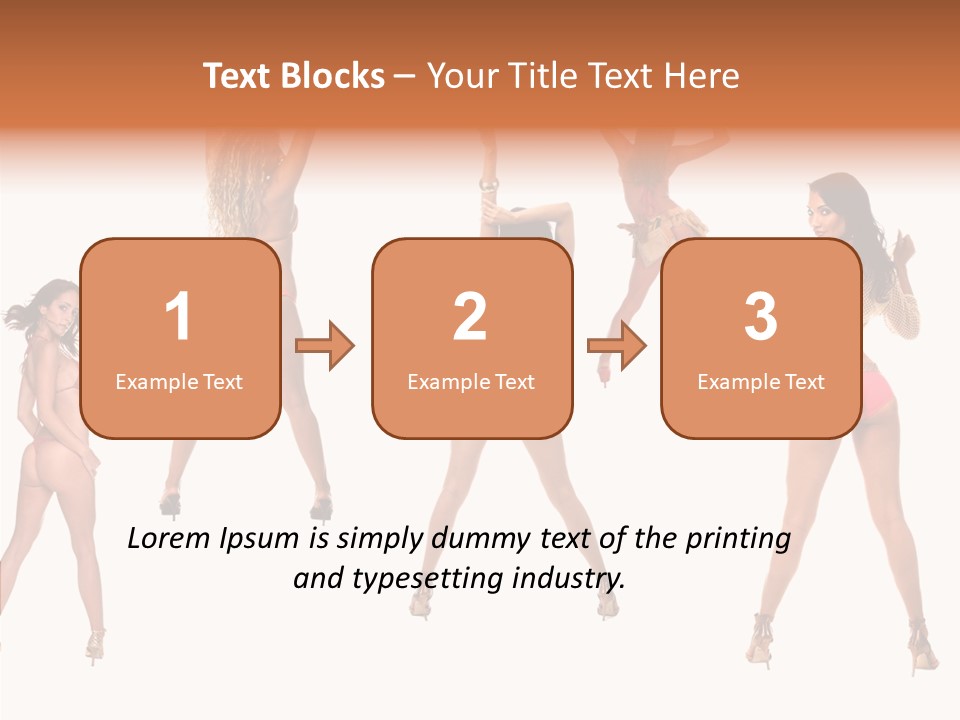 Isolated Ass Bikini PowerPoint Template