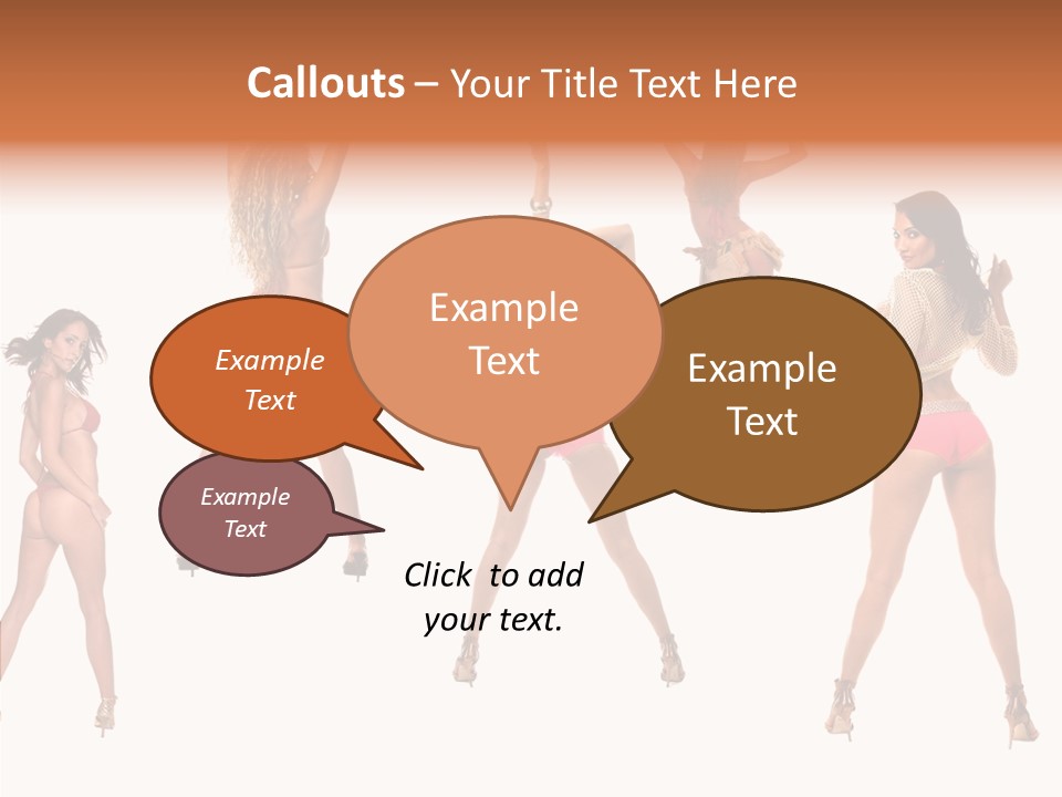 Isolated Ass Bikini PowerPoint Template