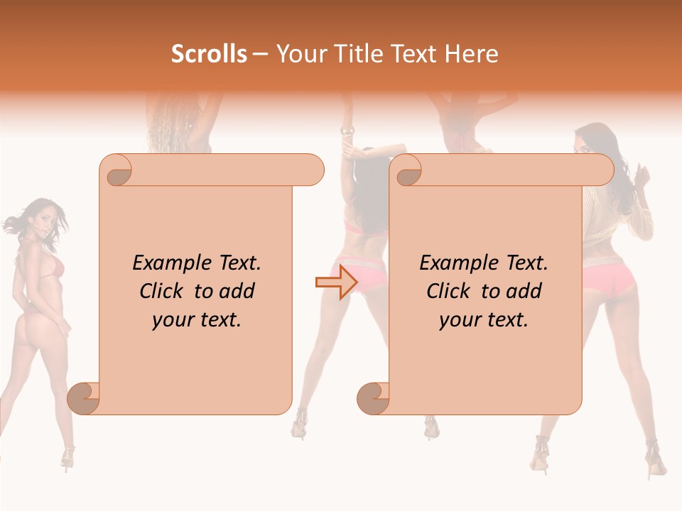 Isolated Ass Bikini PowerPoint Template
