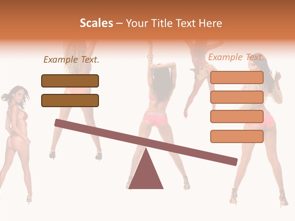 Isolated Ass Bikini PowerPoint Template