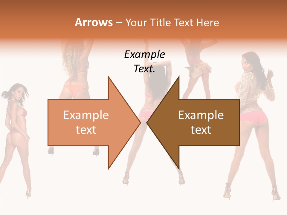 Isolated Ass Bikini PowerPoint Template