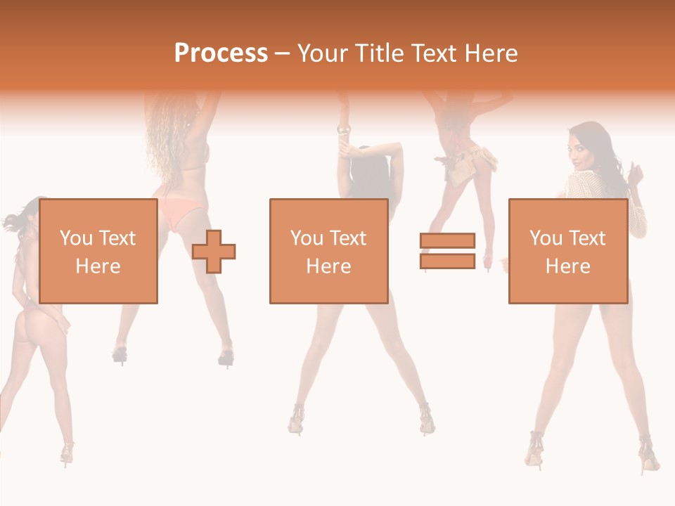 Isolated Ass Bikini PowerPoint Template