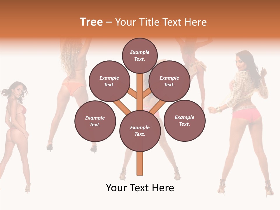 Isolated Ass Bikini PowerPoint Template