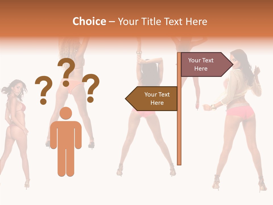 Isolated Ass Bikini PowerPoint Template