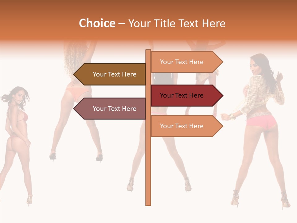 Isolated Ass Bikini PowerPoint Template
