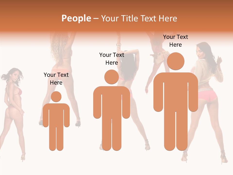 Isolated Ass Bikini PowerPoint Template