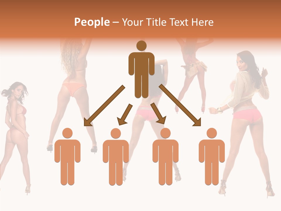 Isolated Ass Bikini PowerPoint Template