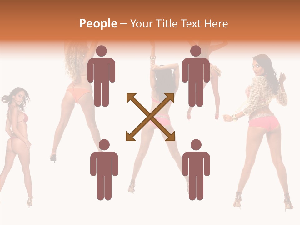 Isolated Ass Bikini PowerPoint Template