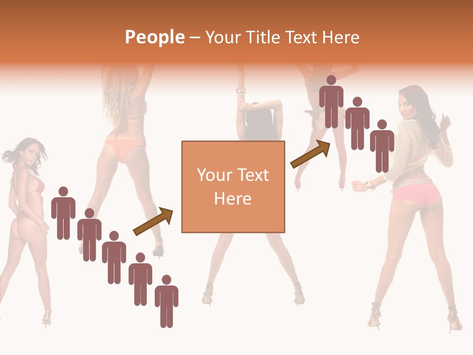 Isolated Ass Bikini PowerPoint Template