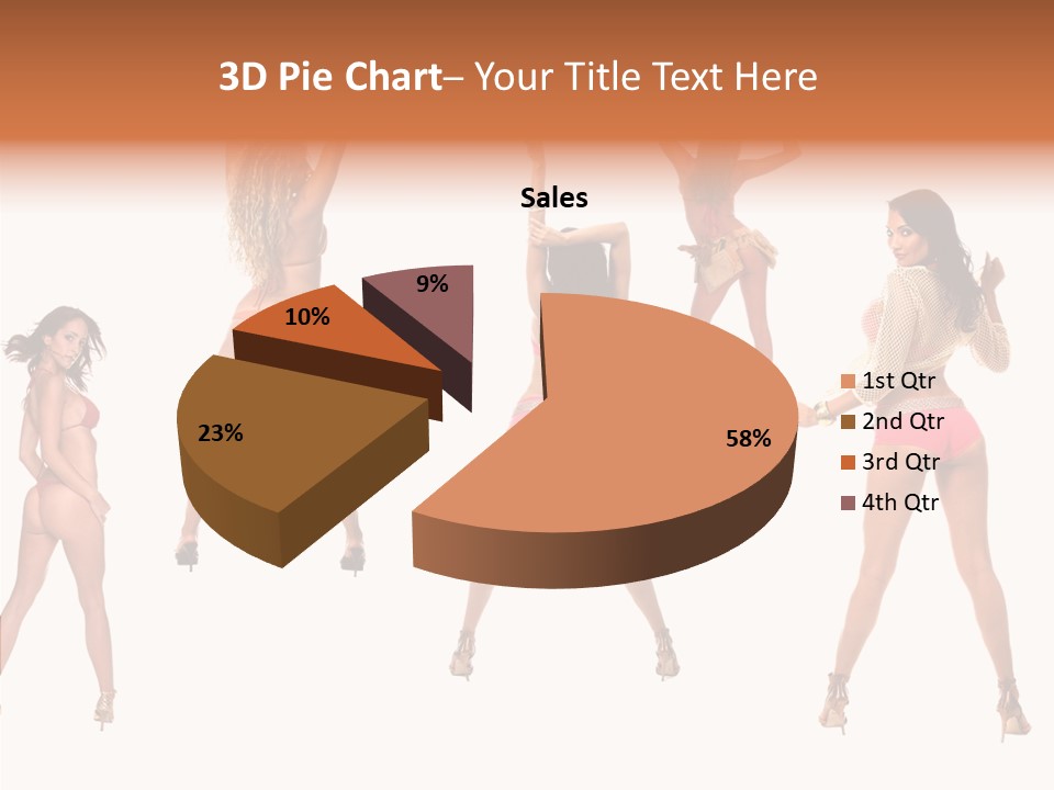 Isolated Ass Bikini PowerPoint Template