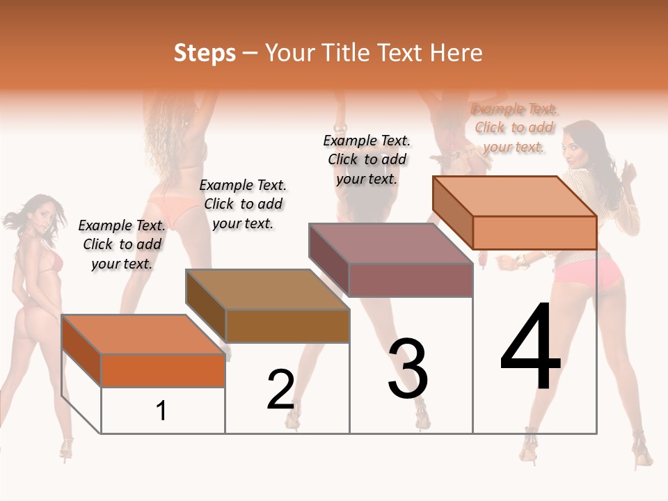 Isolated Ass Bikini PowerPoint Template