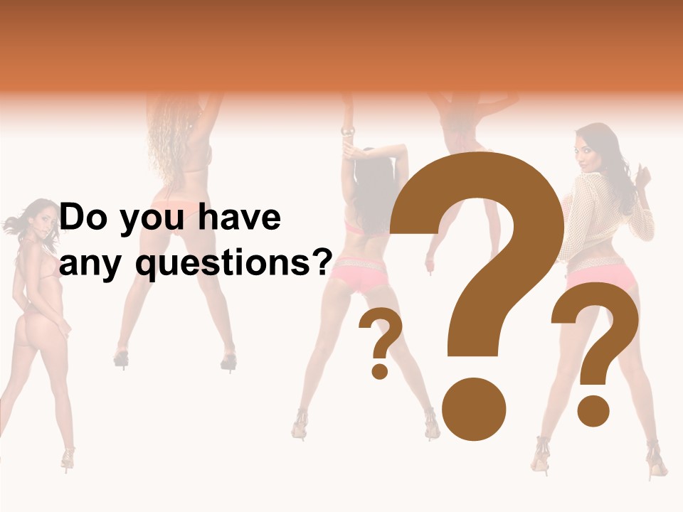 Isolated Ass Bikini PowerPoint Template