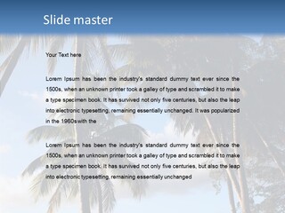 Tourism Shore Coconut PowerPoint Template